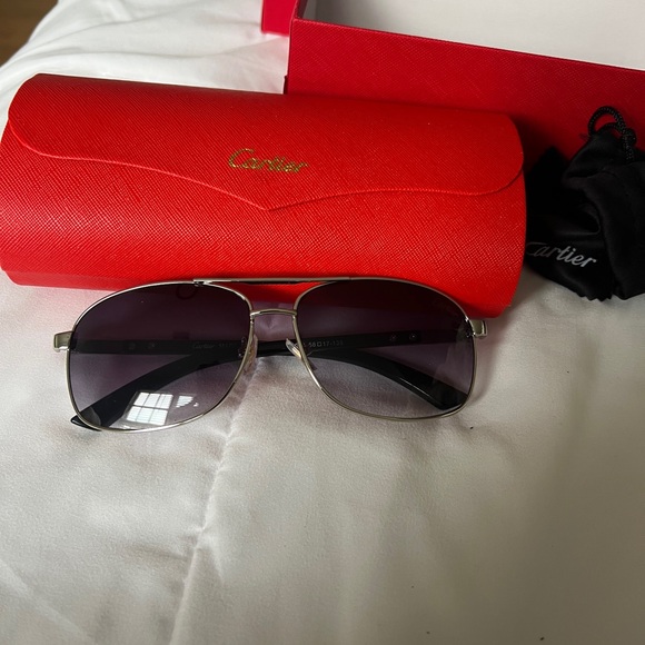 Cartier Women\'s Sunglasses - Black and Gold main image 7